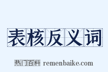 表核反义词是什么意思的图片